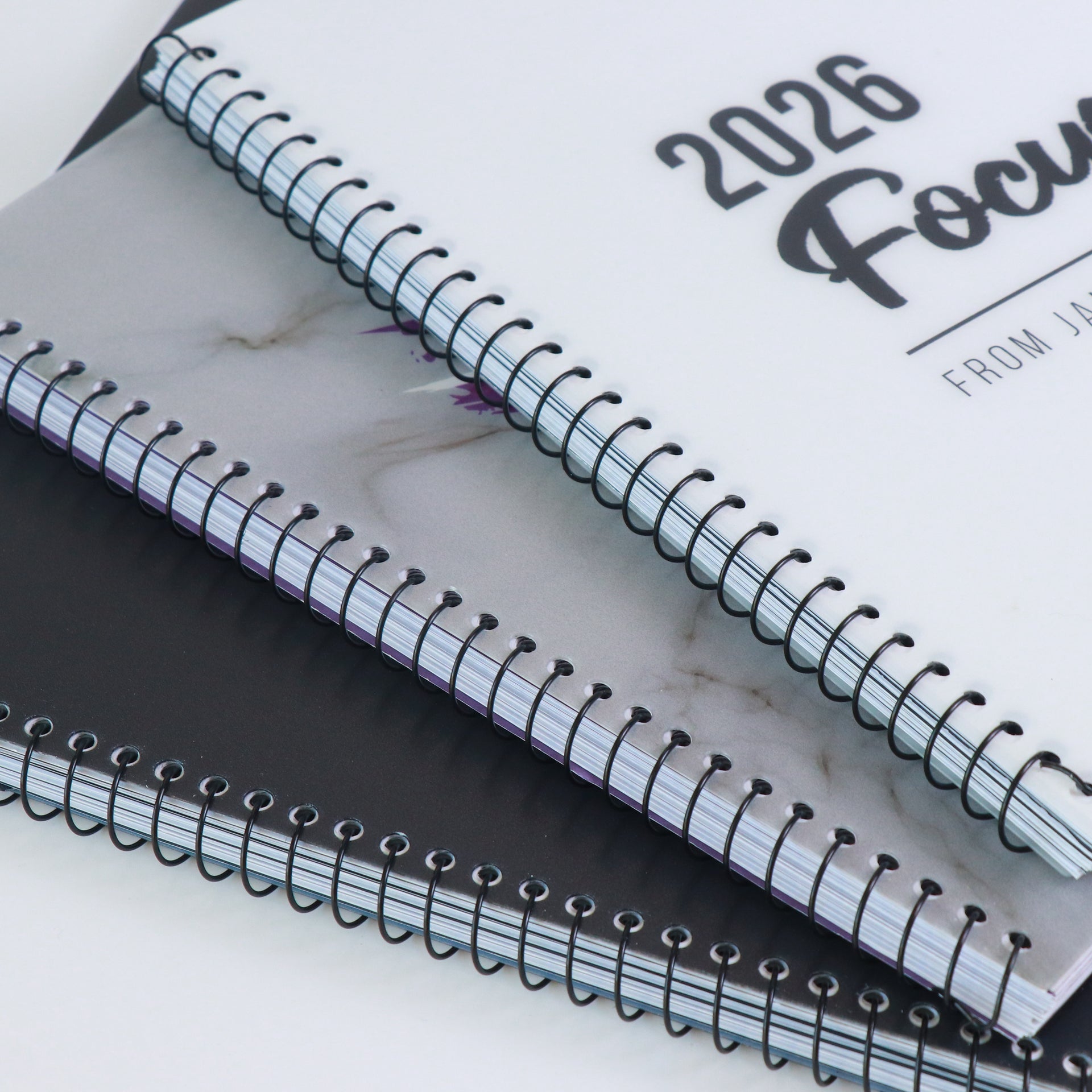 PRE-ORDER Now! 2026 ANNUAL CALENDAR BUNDLE! 3 PACK, One each of Black, White, and Purple