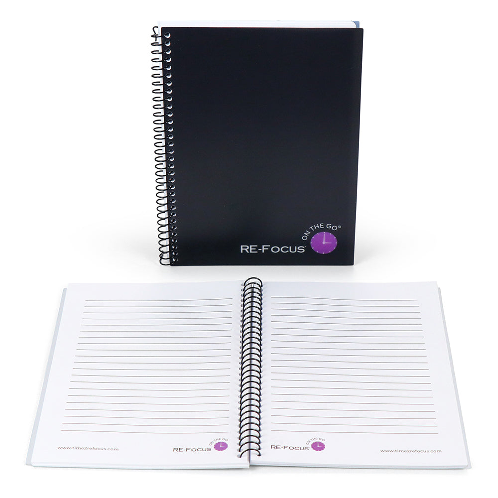 NEW! RE-FOCUS ON THE GO BUSINESS NOTEBOOKS! IN BLACK OR WHITE