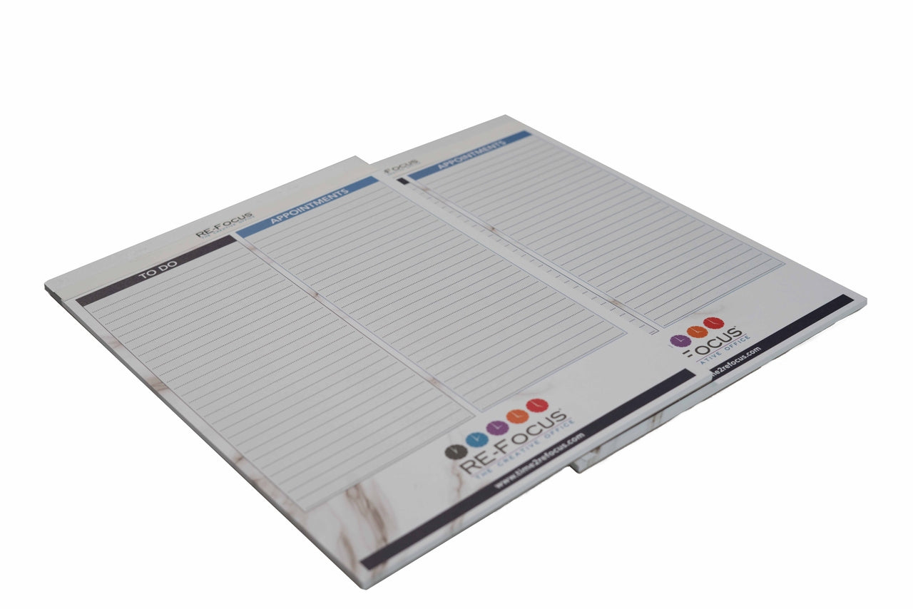 RE-FOCUS THE CREATIVE OFFICE, Professional To do and Appointment list pad, Legal size, 12 pack, 30 sheets each