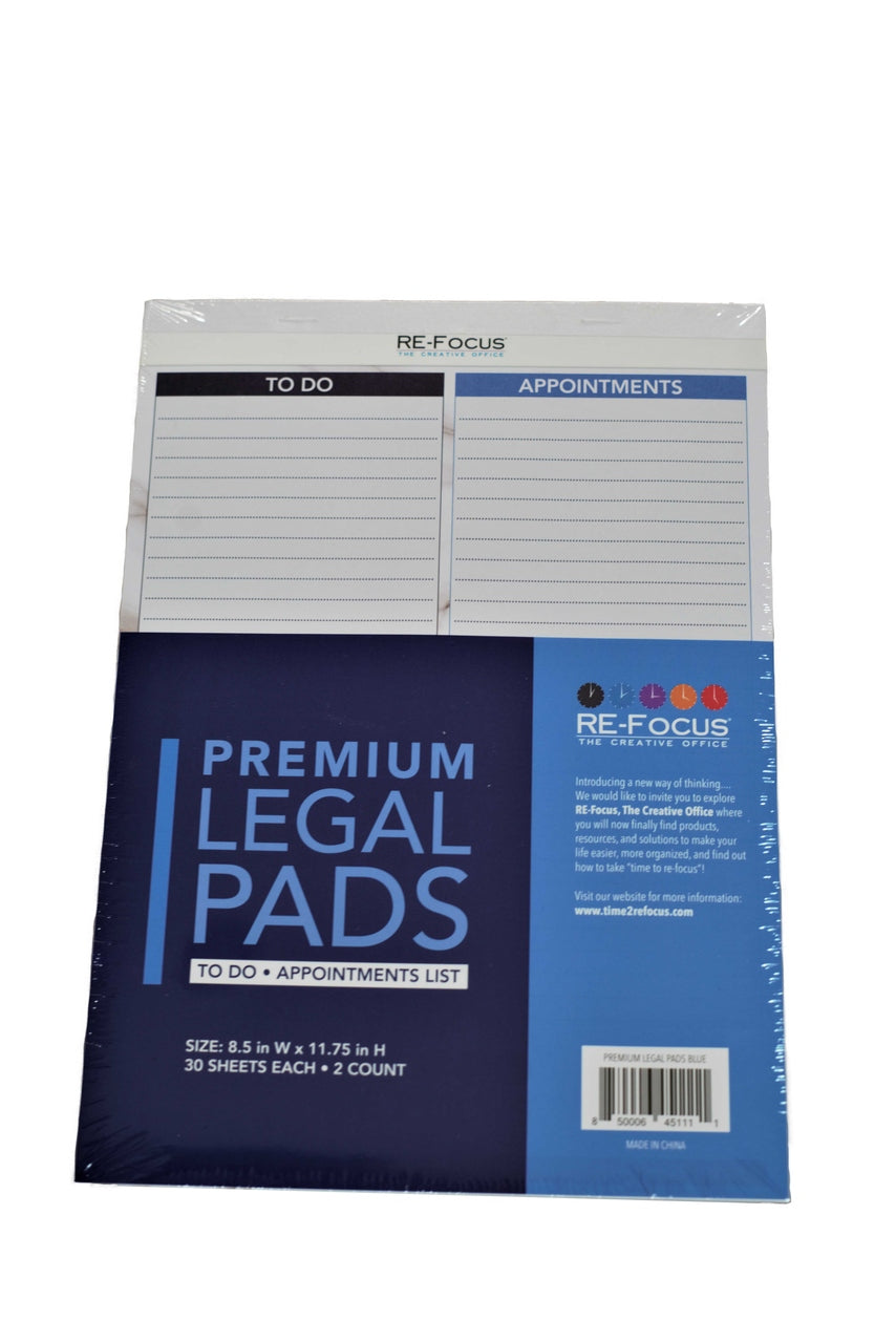 RE-FOCUS THE CREATIVE OFFICE, Professional To do and Appointment list pad, Legal size, 2 pack, 30 sheets each