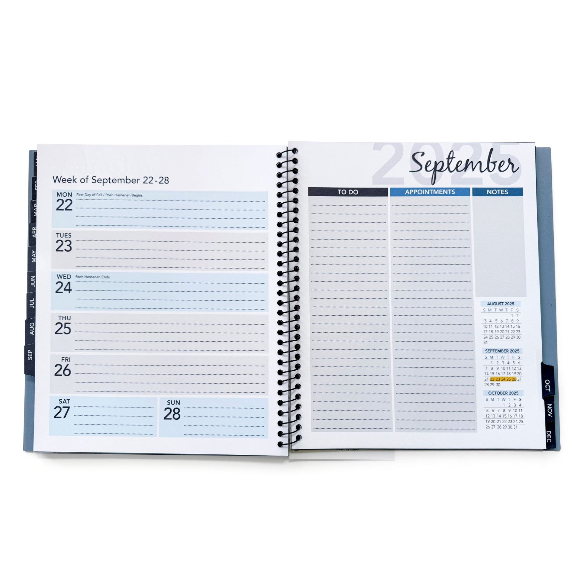2025 ANNUAL CALENDAR BUNDLE! 3 PACK, One each of Black, White, and Purple