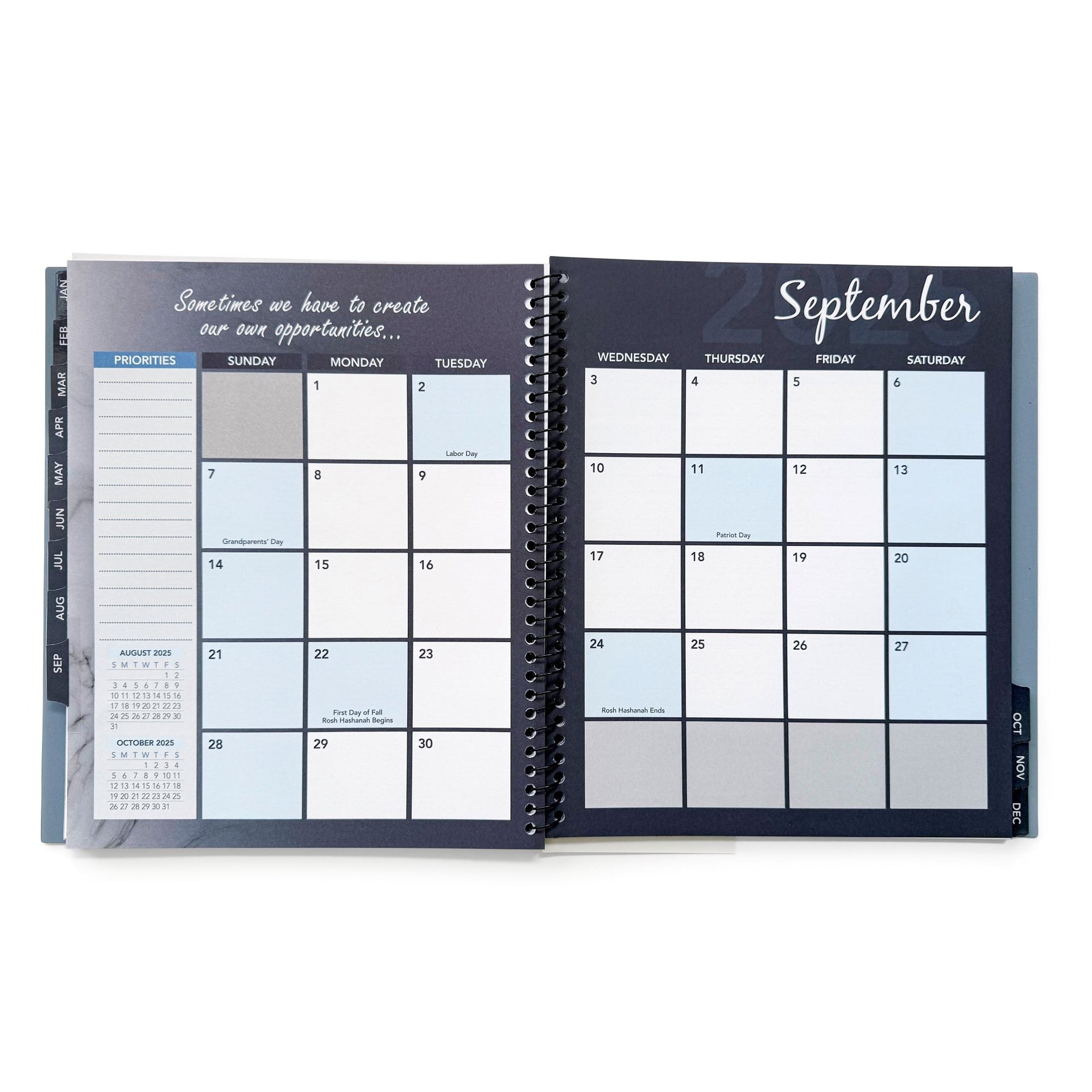 2025 ANNUAL CALENDAR BUNDLE! 3 PACK, One each of Black, White, and Purple