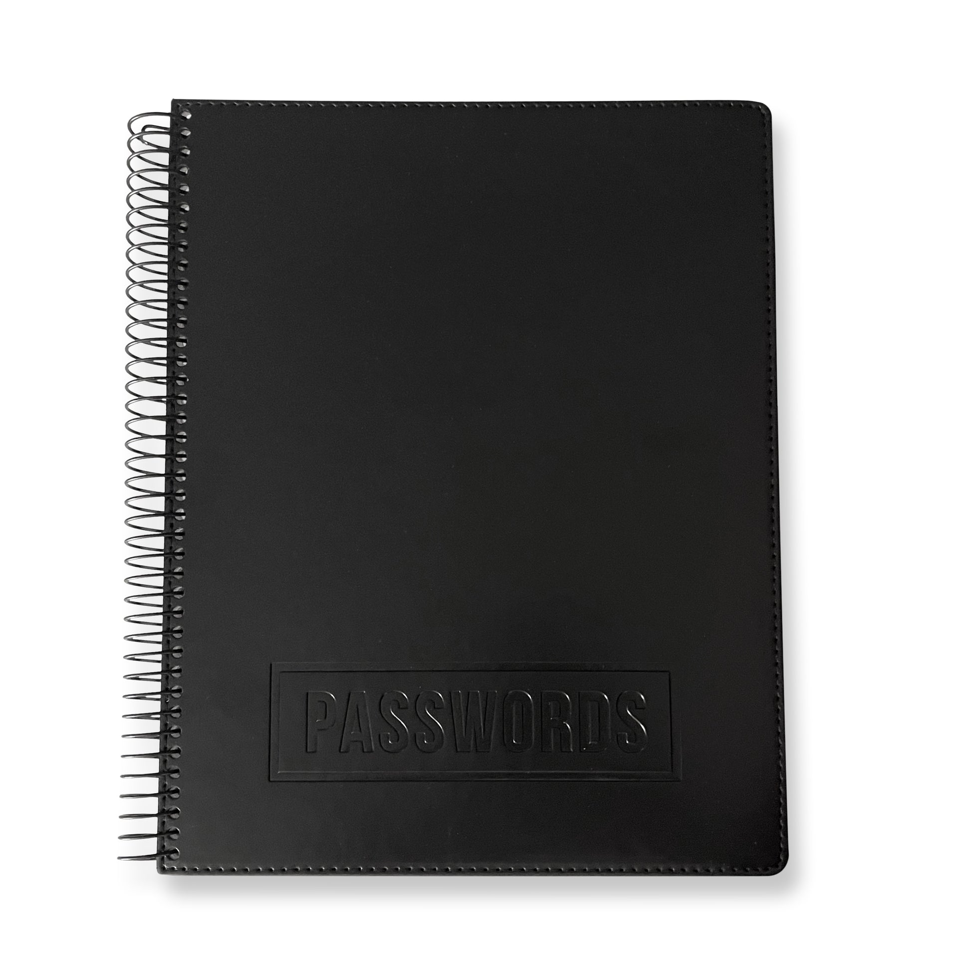 RE-FOCUS THE CREATIVE OFFICE, Executive Black Password Keeper Book, Flexible Faux-Leather Cover