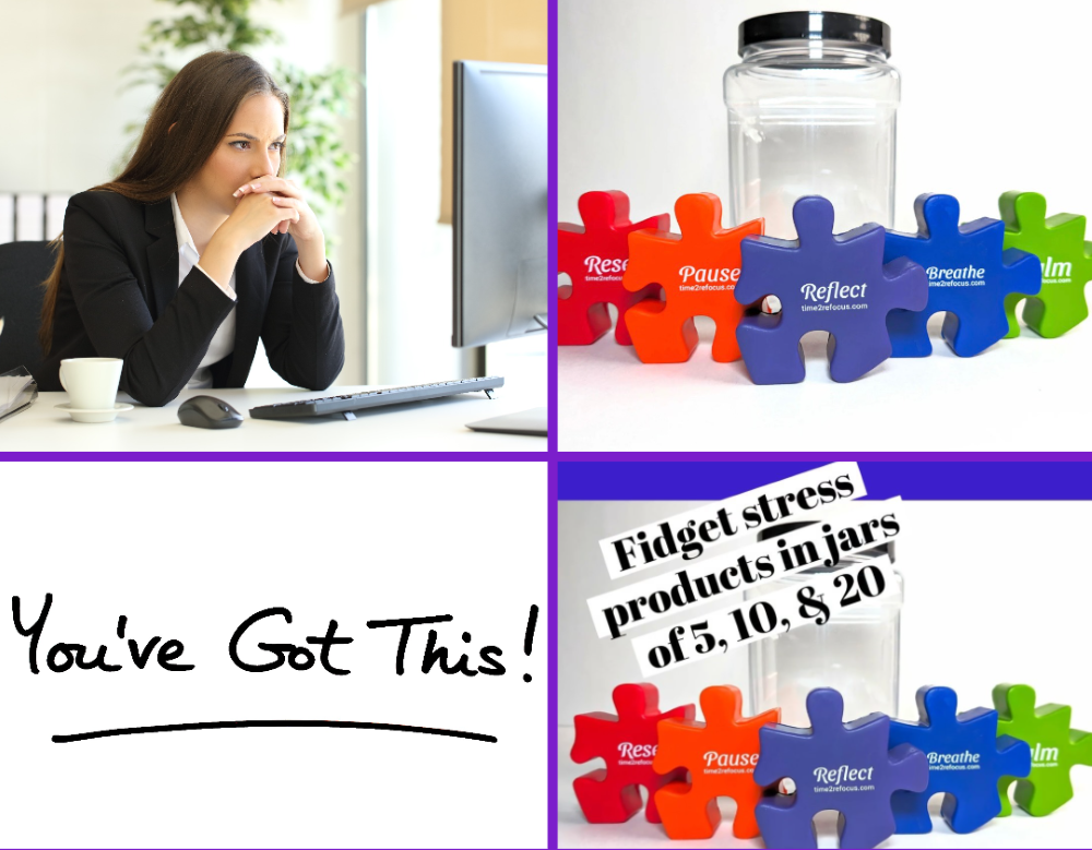 Stress Relief Fidget Puzzle Pieces - NEW! Refill Packs Mixed Colors