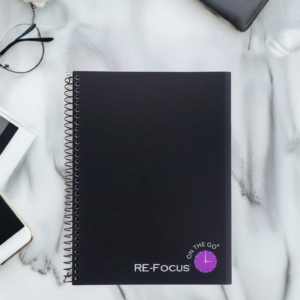 NEW! RE-FOCUS ON THE GO BUSINESS NOTEBOOKS! IN BLACK OR WHITE