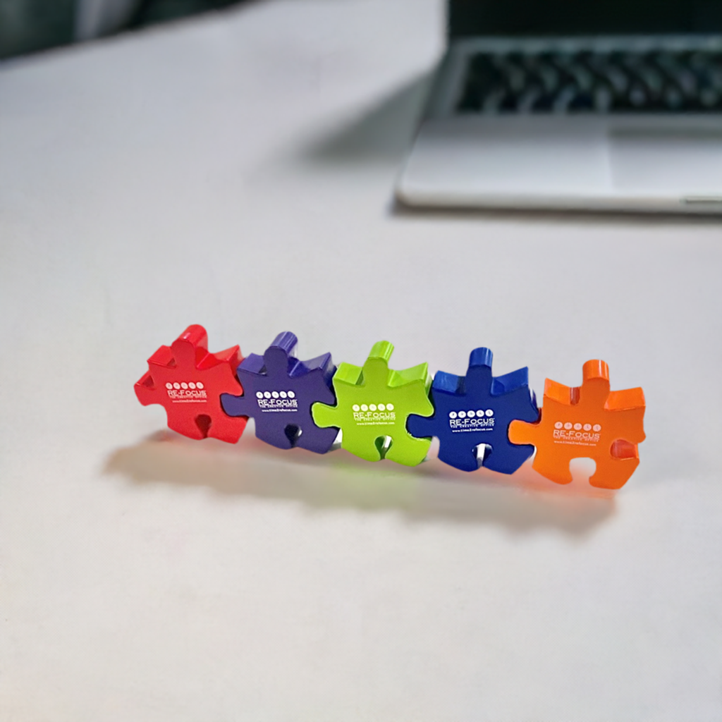 RE-FOCUS Stress Fidget Puzzle Piece