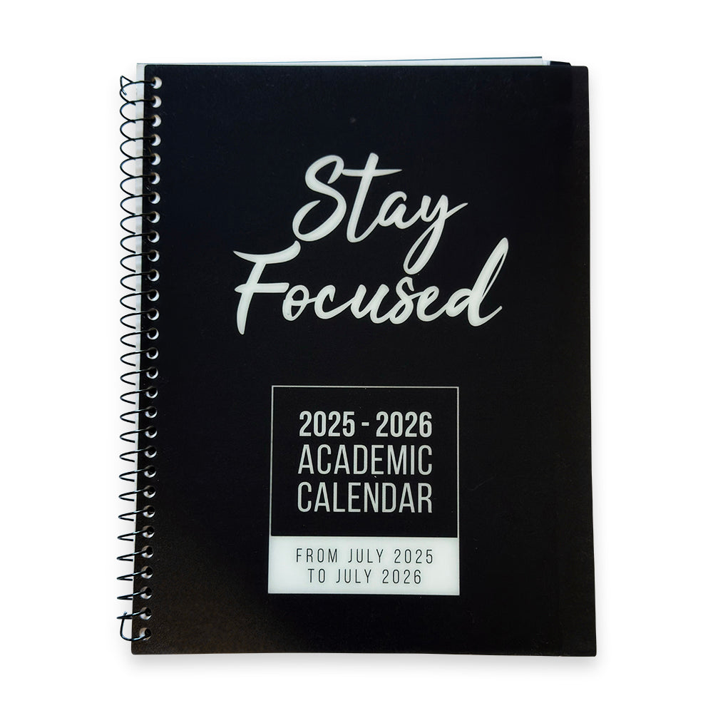 RE-FOCUS THE CREATIVE OFFICE, Academic Calendar Bundle, 3 Pack, One each of Black, White & Purple