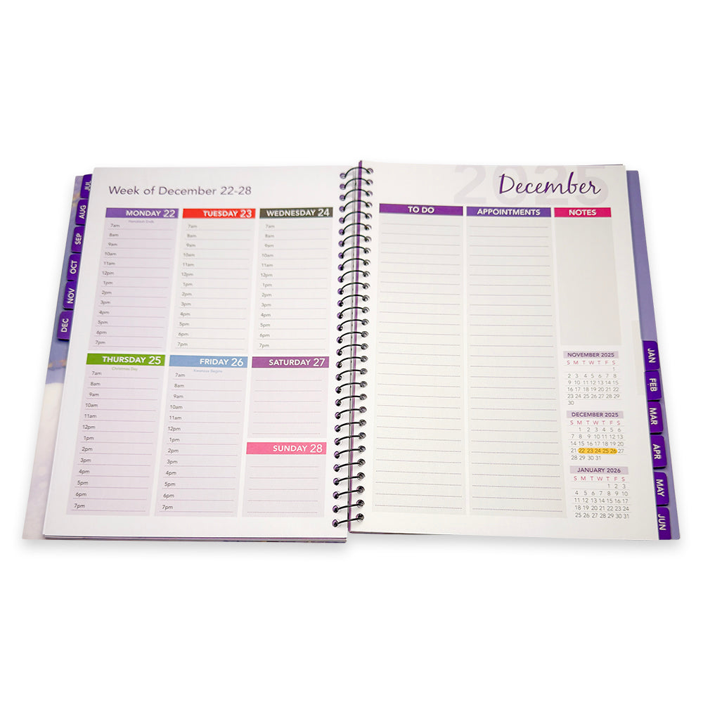 RE-FOCUS THE CREATIVE OFFICE, Academic Calendar Bundle, 3 Pack, One each of Black, White & Purple