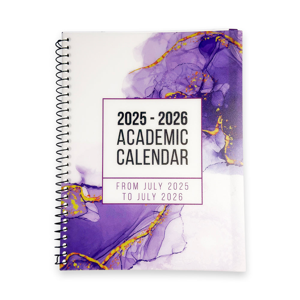 RE-FOCUS THE CREATIVE OFFICE, Academic Calendar Bundle, 3 Pack, One each of Black, White & Purple