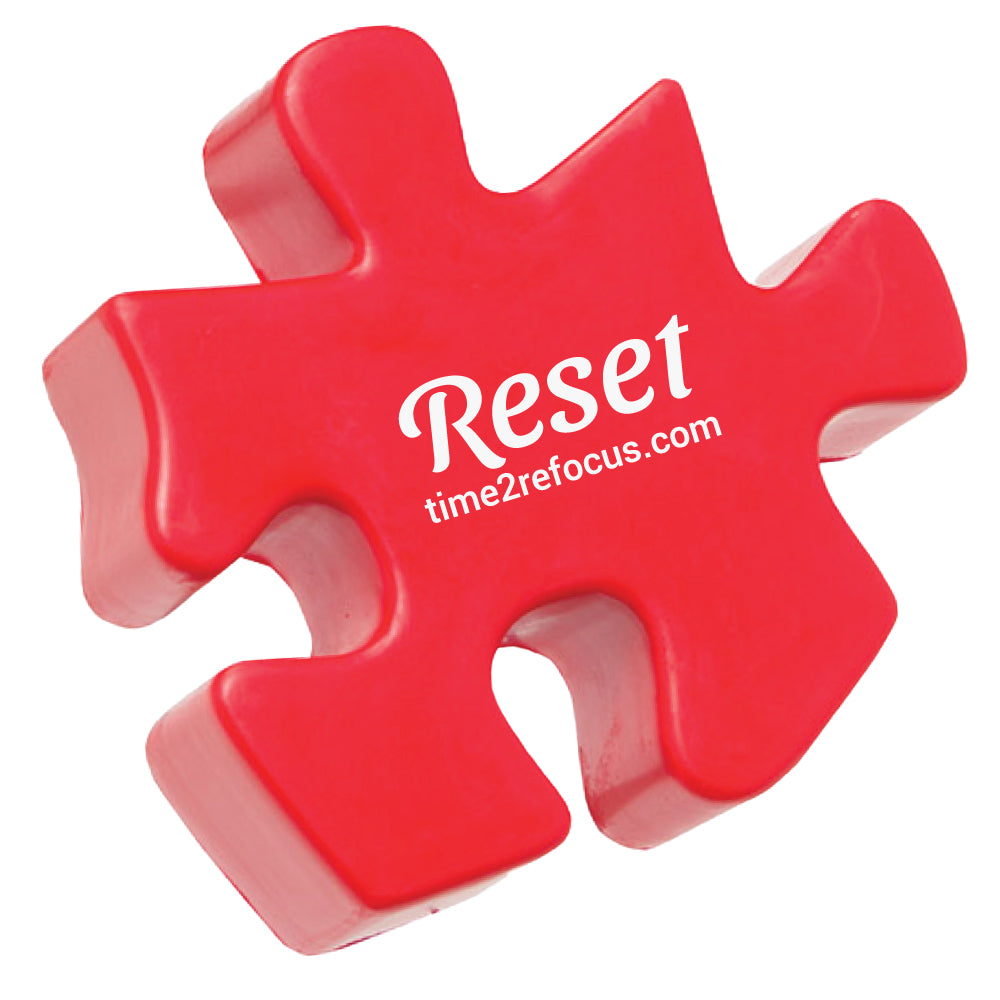 NEW! Foam Fidget Puzzle Piece Stimmers with Storage Jar