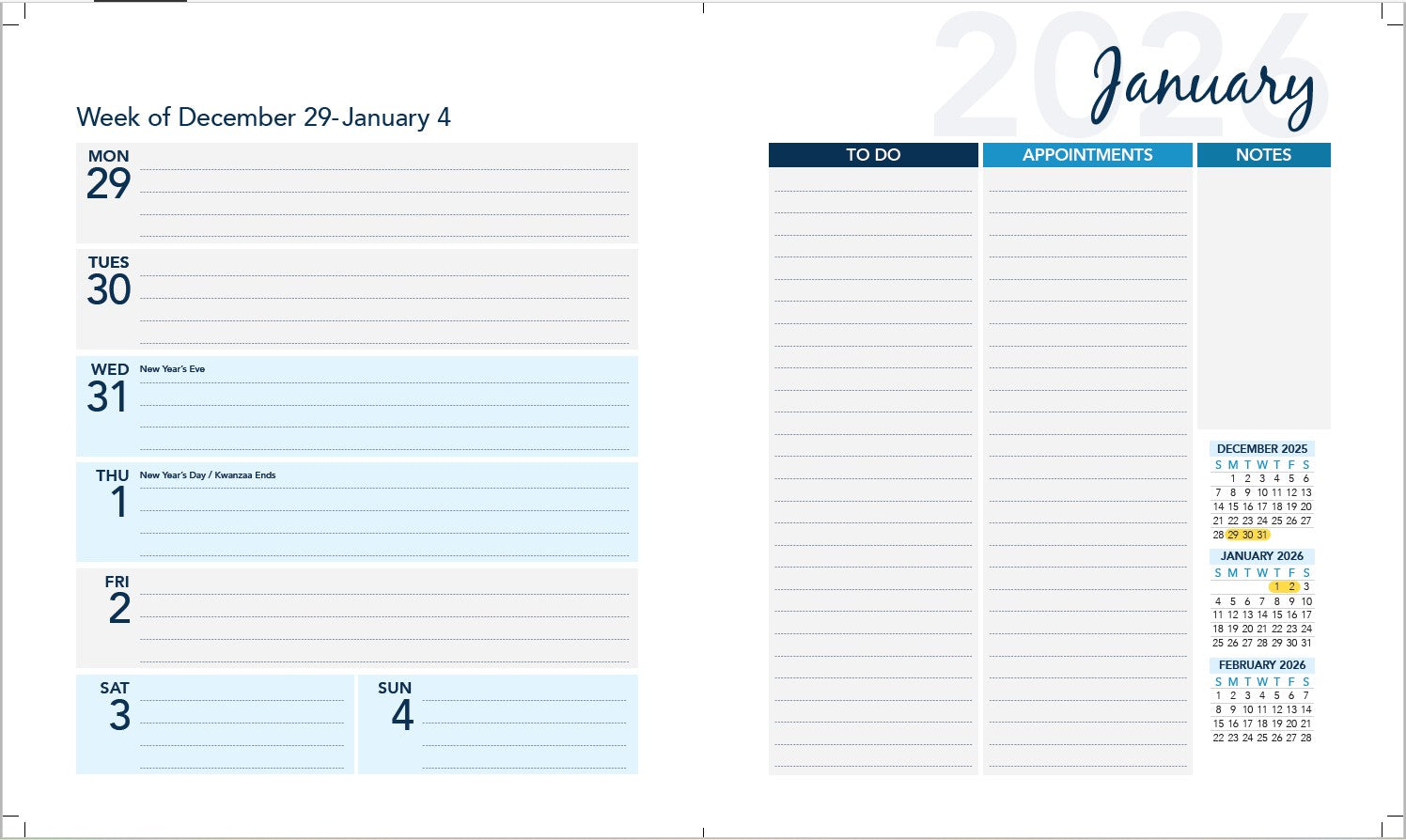 PRE ORDER Now! 2026 Annual Calendars – Stay Organized and Boost Productivity