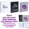 2026 ANNUAL CALENDAR BUNDLE!  New Arrival - 3 pack:  One each of Black, White, and Purple