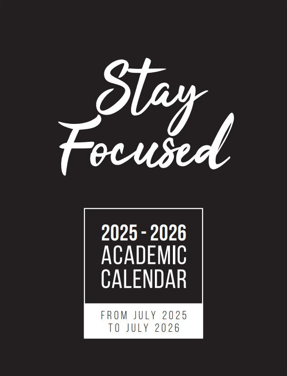 PRE-ORDER! 2025-2026 July to July Academic Calendar