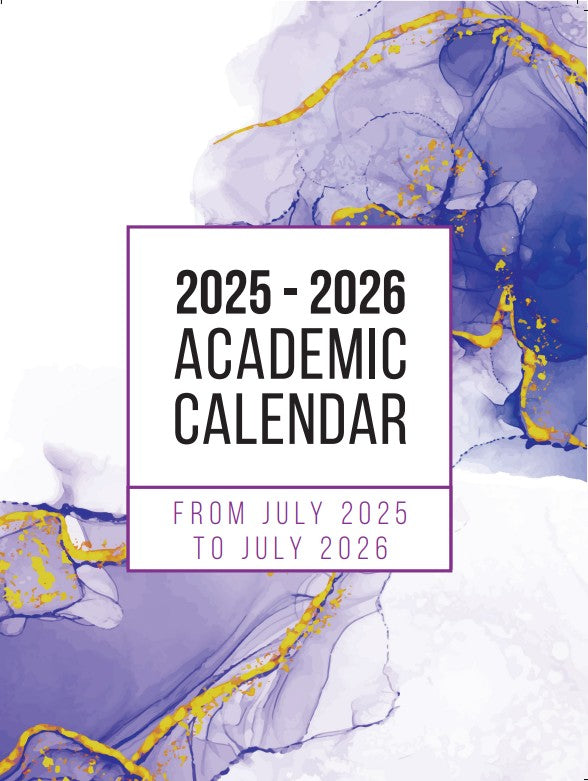 PRE-ORDER!  Academic Calendar Bundle, 3 Pack, One each of Black, White & Purple