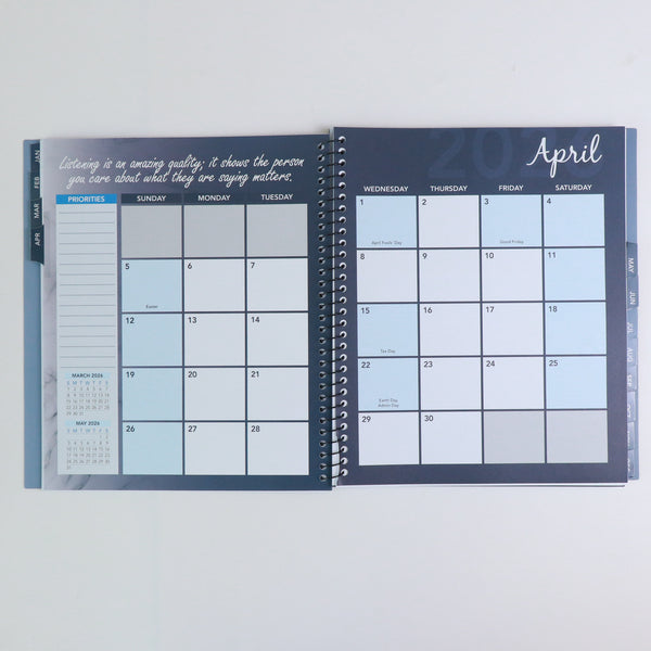 PRE-ORDER Now! 2026 ANNUAL CALENDAR BUNDLE!  3 PACK, One each of Black, White, and Purple