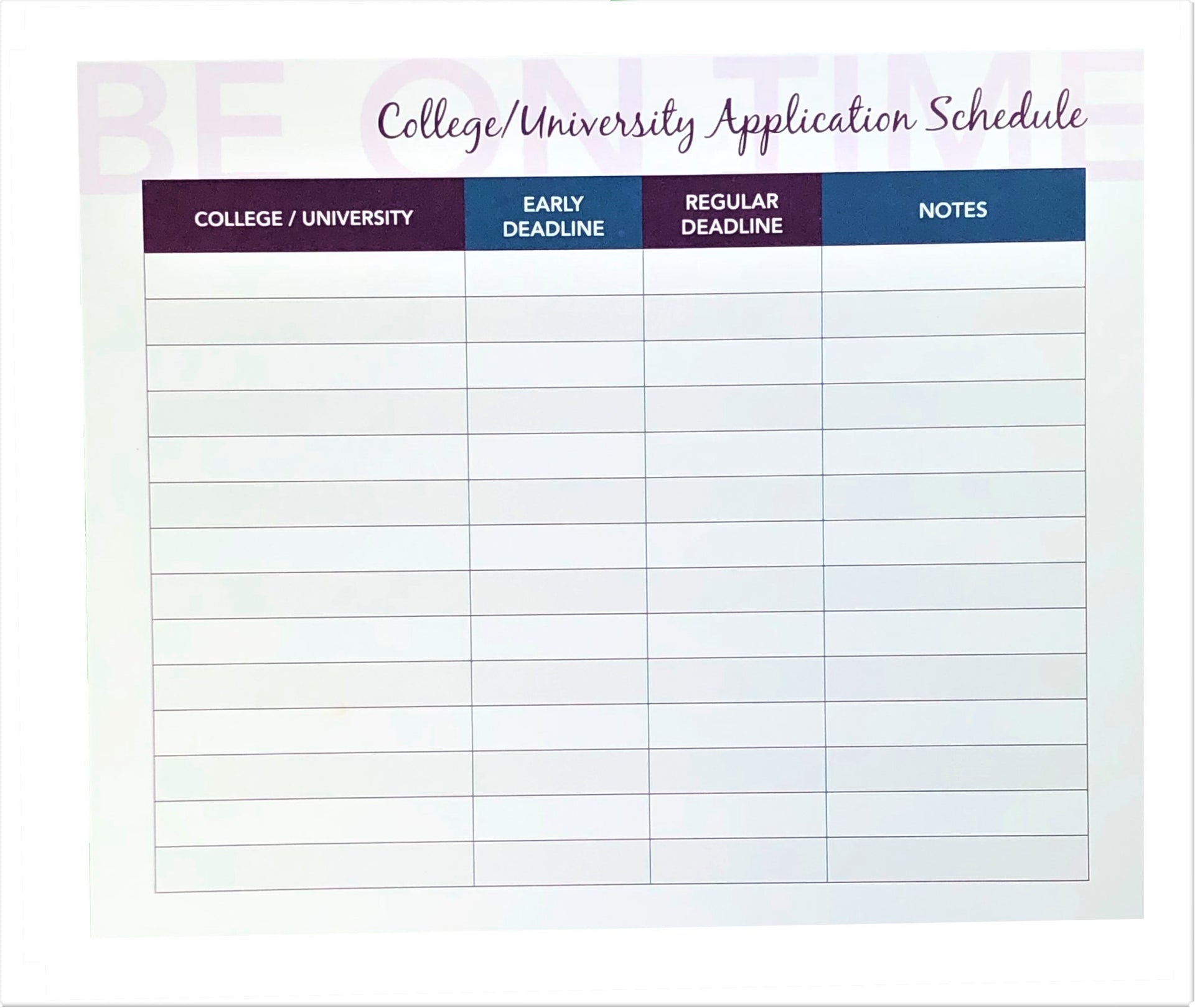 College/University & Scholarship Timeline/Organizer/Planner by RE-FOCUS THE CREATIVE OFFICE