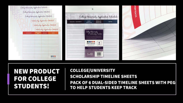 College, University & Scholarship Timeline Sheets by RE-FOCUS THE CREATIVE OFFICE