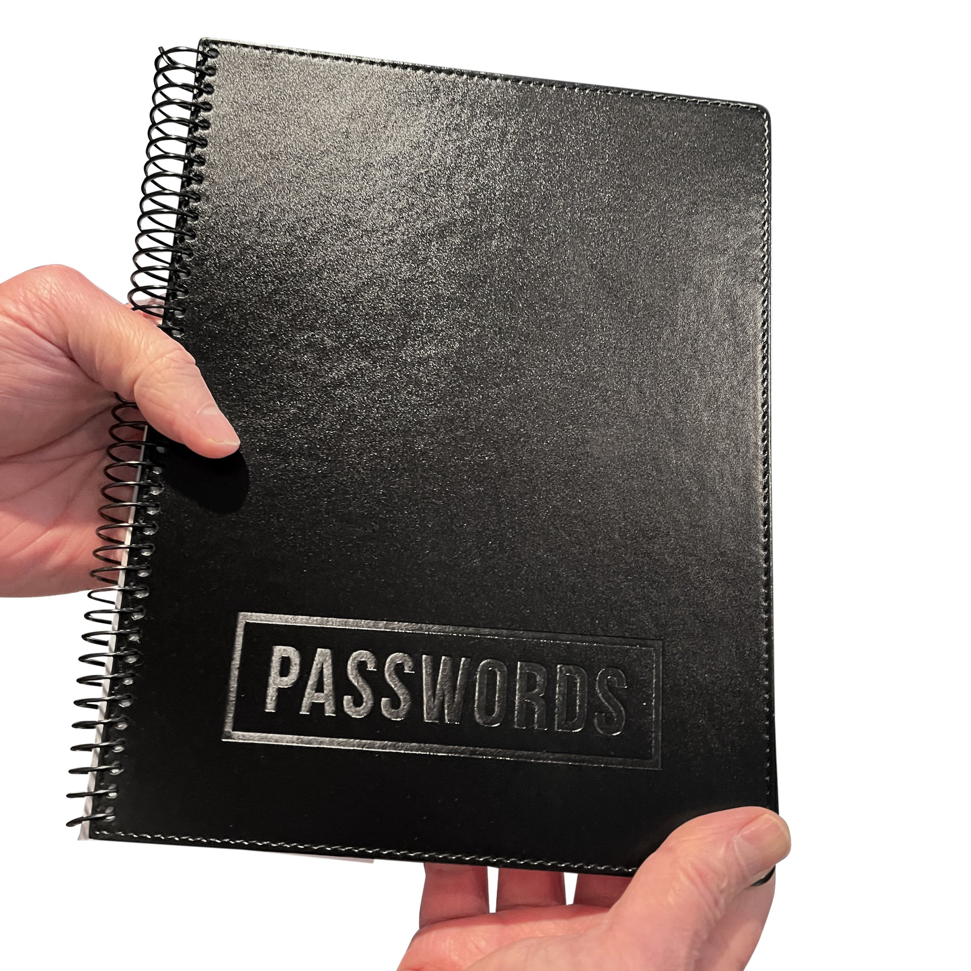 RE-FOCUS THE CREATIVE OFFICE, Executive Black Password Keeper Book, Flexible Faux-Leather Cover