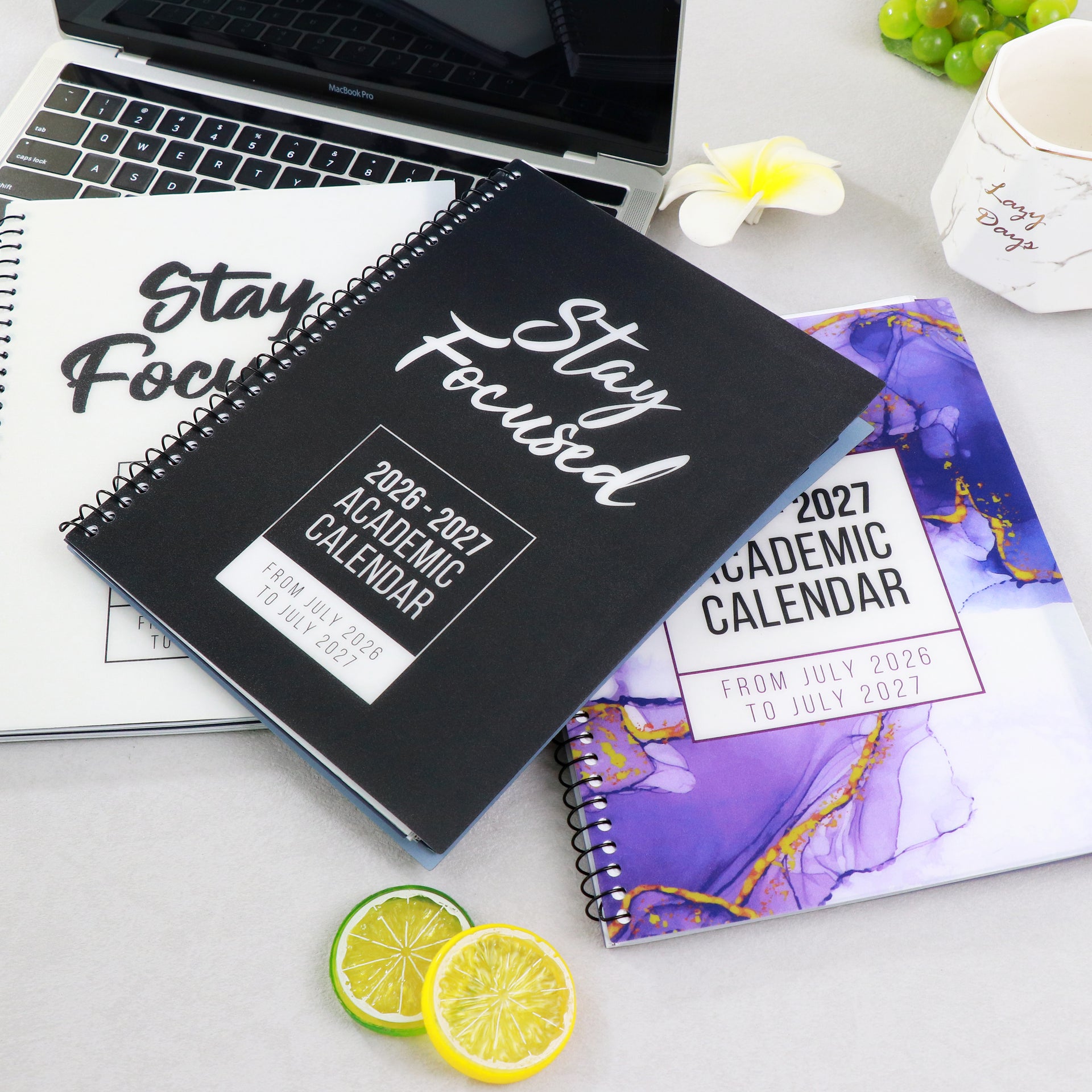 PRE-ORDER!  Academic Calendar Bundle, 3 Pack, One each of Black, White & Purple