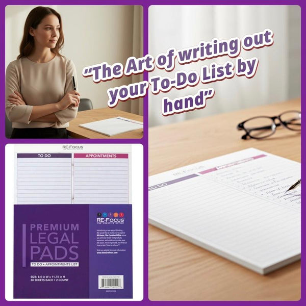 RE-FOCUS THE CREATIVE OFFICE, Professional To do and Appointment list pad, Legal size, 2 pack, 30 sheets each