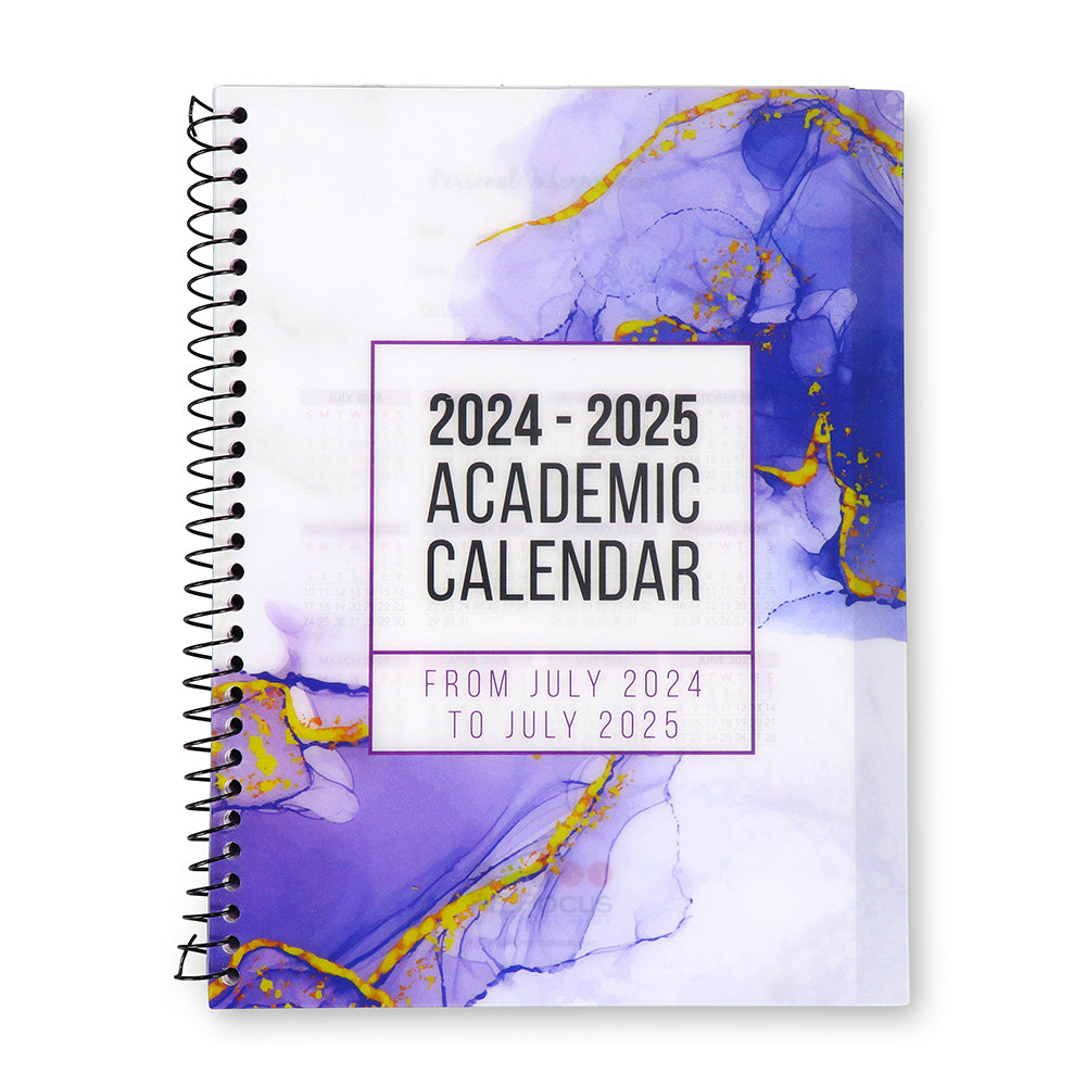 RE-FOCUS THE CREATIVE OFFICE, Academic Calendar Bundle, 3 Pack, One each of Black, White & Purple