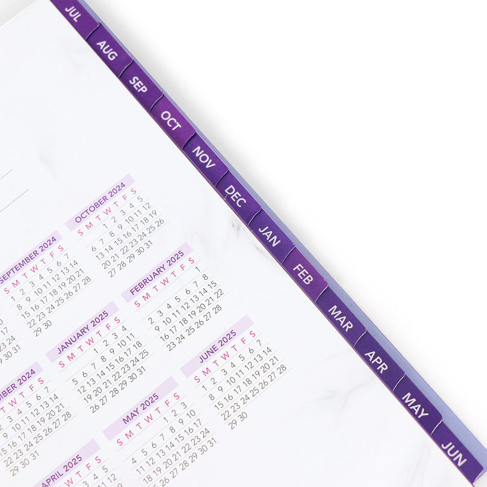 RE-FOCUS THE CREATIVE OFFICE, Academic Calendar Bundle, 3 Pack, One each of Black, White & Purple