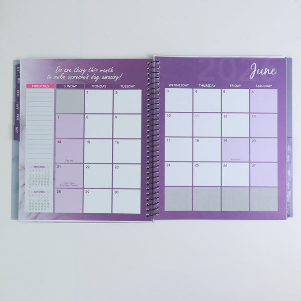 PRE-ORDER Now! 2026 ANNUAL CALENDAR BUNDLE!  3 PACK, One each of Black, White, and Purple