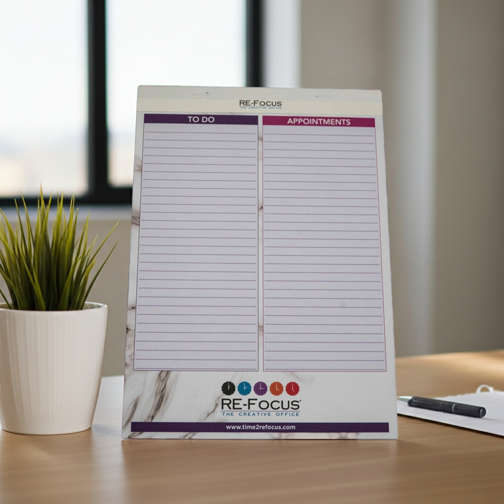 RE-FOCUS THE CREATIVE OFFICE, Professional To do and Appointment list pad, Legal size, 2 pack, 30 sheets each