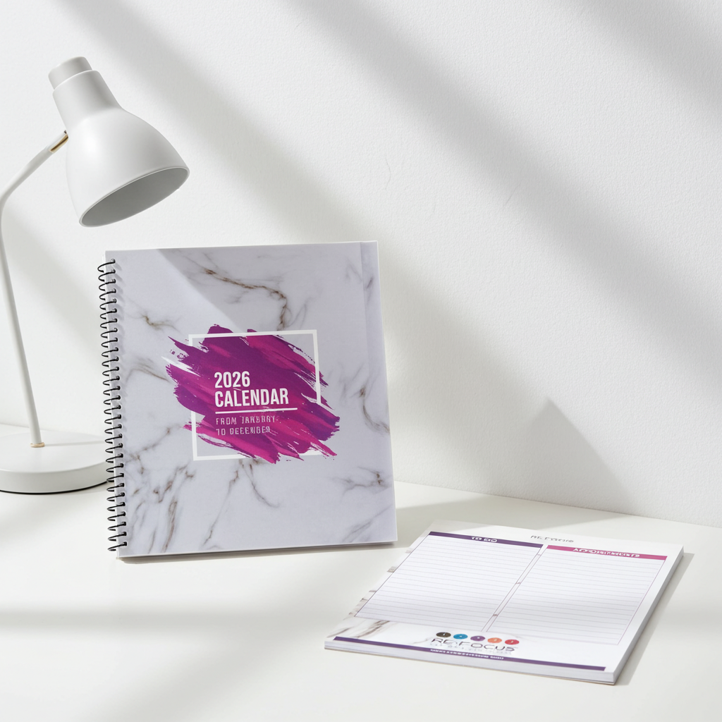 2026 Annual Calendar + To-Do List Combo | RE-FOCUS Planner To Do Duo
