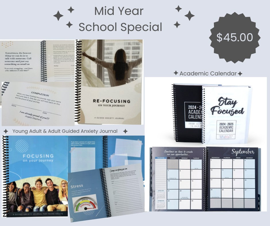 Mid-Year School Special Bundle: Academic Calendar & Guided Anxiety Journals (For Student & Parent)