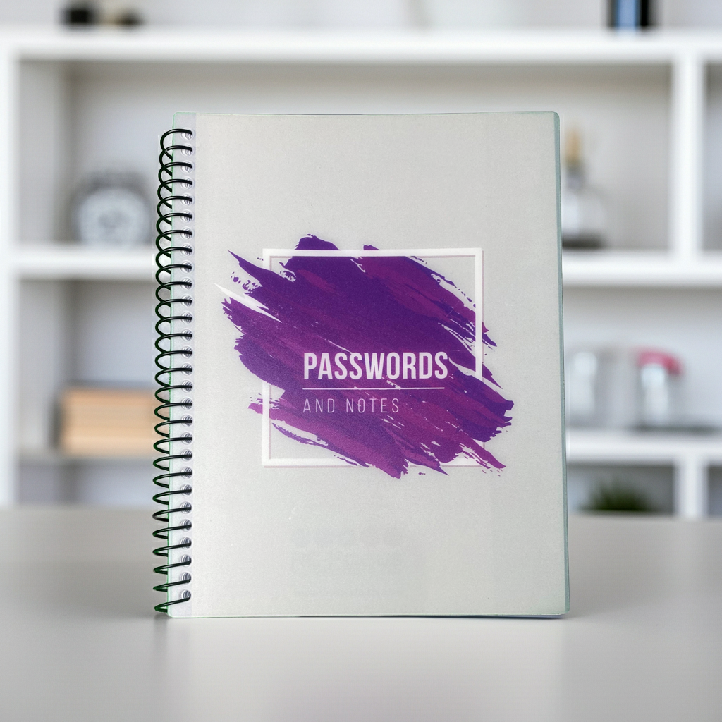 RE-FOCUS THE CREATIVE OFFICE, Small/Mini Password Book, Alphabetical Tabs, Spiral Binding