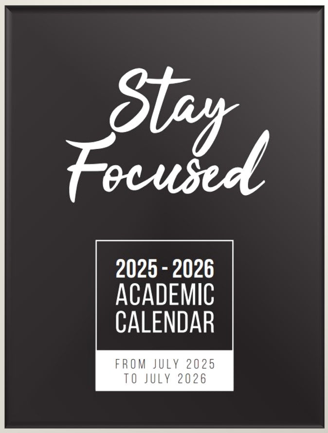 PRE-ORDER! 2025-2026 July to July Academic Calendar