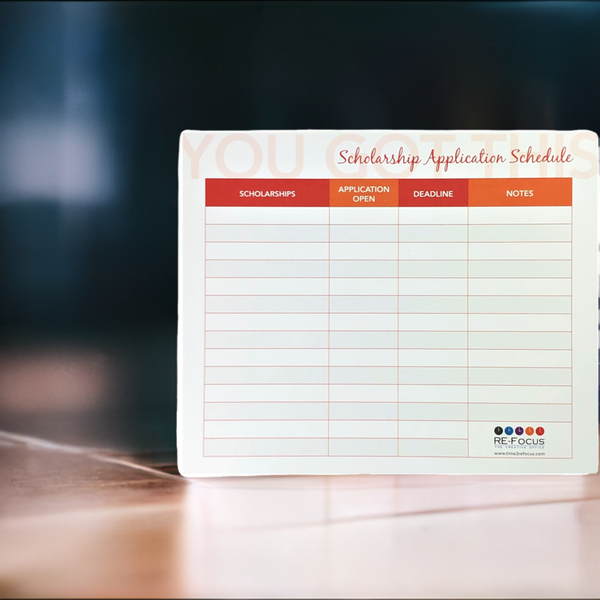 College, University & Scholarship Timeline Sheets by RE-FOCUS THE CREATIVE OFFICE