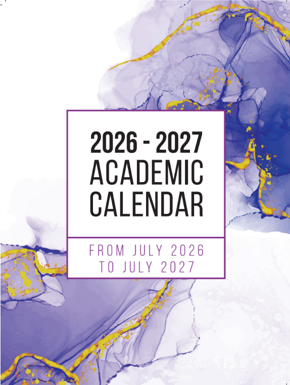 PRE-ORDER! 2026-2027 July to July Academic Calendar